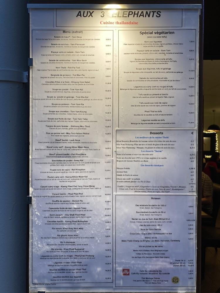 Aux 3 Eléphants - Menu Image 2